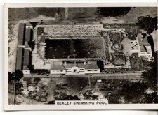 00439 Britain From The Air Senior Service Cigarette Card, Bexley swimming Pool