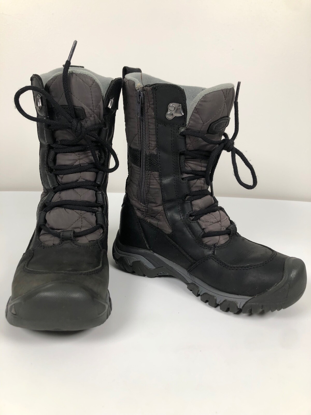 Stivali alti invernali con zip Keen Hoodoo III donna 6 36 in pelle nera
