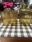 Anchor Hocking Vintage amber glass pitcher and 4 glasses