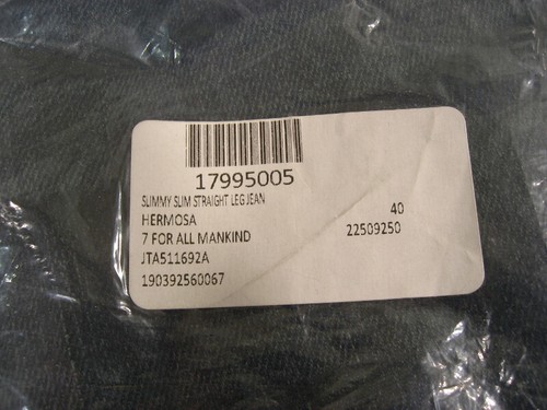 NUEVOS 7 FOR ALL MANKIND Hombres Delgados Delgados Pierna Recta Jeans Talla 40 Hermosa Lavado - Imagen 12 de 12