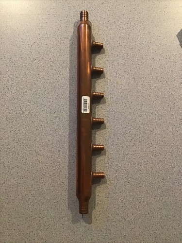 Pex Inline Manifold 3/4” Inlet & Outlet Plus 6 Ea. 1/2” Outlet - Picture 6 of 6