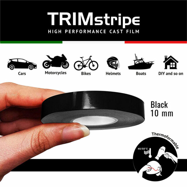 Trim Stripes Strisce Adesive per Auto Nero 10 mm x 10 Mt Trim Stripes Strisce Adesive per Auto Nero 10 mm x 10 Mt