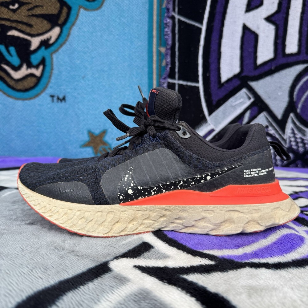 Nike React Infinity Run Flyknit 3 - Size 11.5 in Obsidian Crimson  