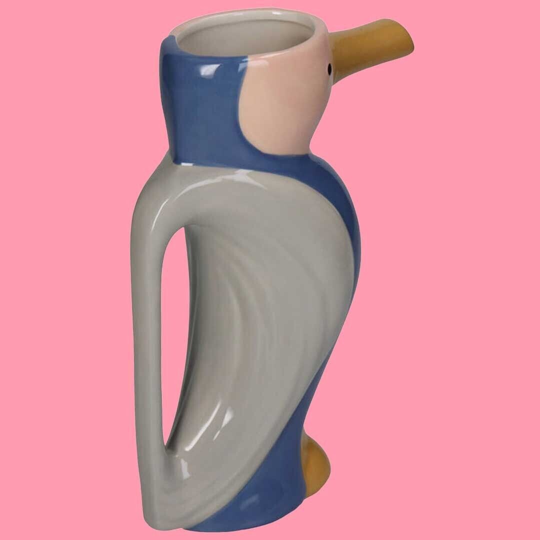 Vogel Karaffe und Vase, groß, aus Keramik