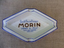 CENDRIER PUBLICITAIRE ANCIEN PORCELAINE DE BAUDOUR VINS MORIN NUITS ST GEORGES