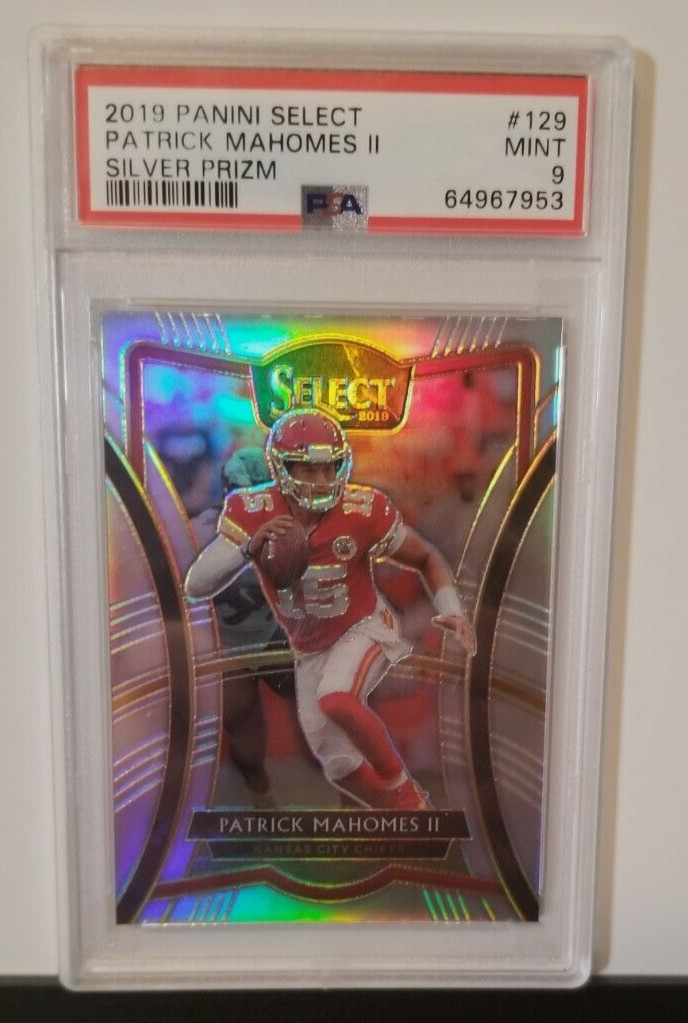 PATRICK MAHOMES 2019 Select Premier Level #129 Silver Prizm PSA 9 MINT KC CHIEFS