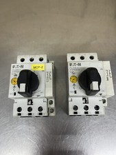 Lot of 2 Eaton PKZM0-4 Motor Protective Circuit Breaker W/ Auxiliary Contact