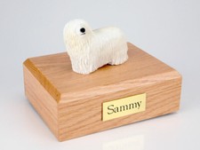 Komondor Figurine Dog Pet Cremation Urn Available 3 Different Colors  4 Sizes