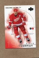 steve yzerman detroit red wings card 2001/02 ud 28 challenge for the cup