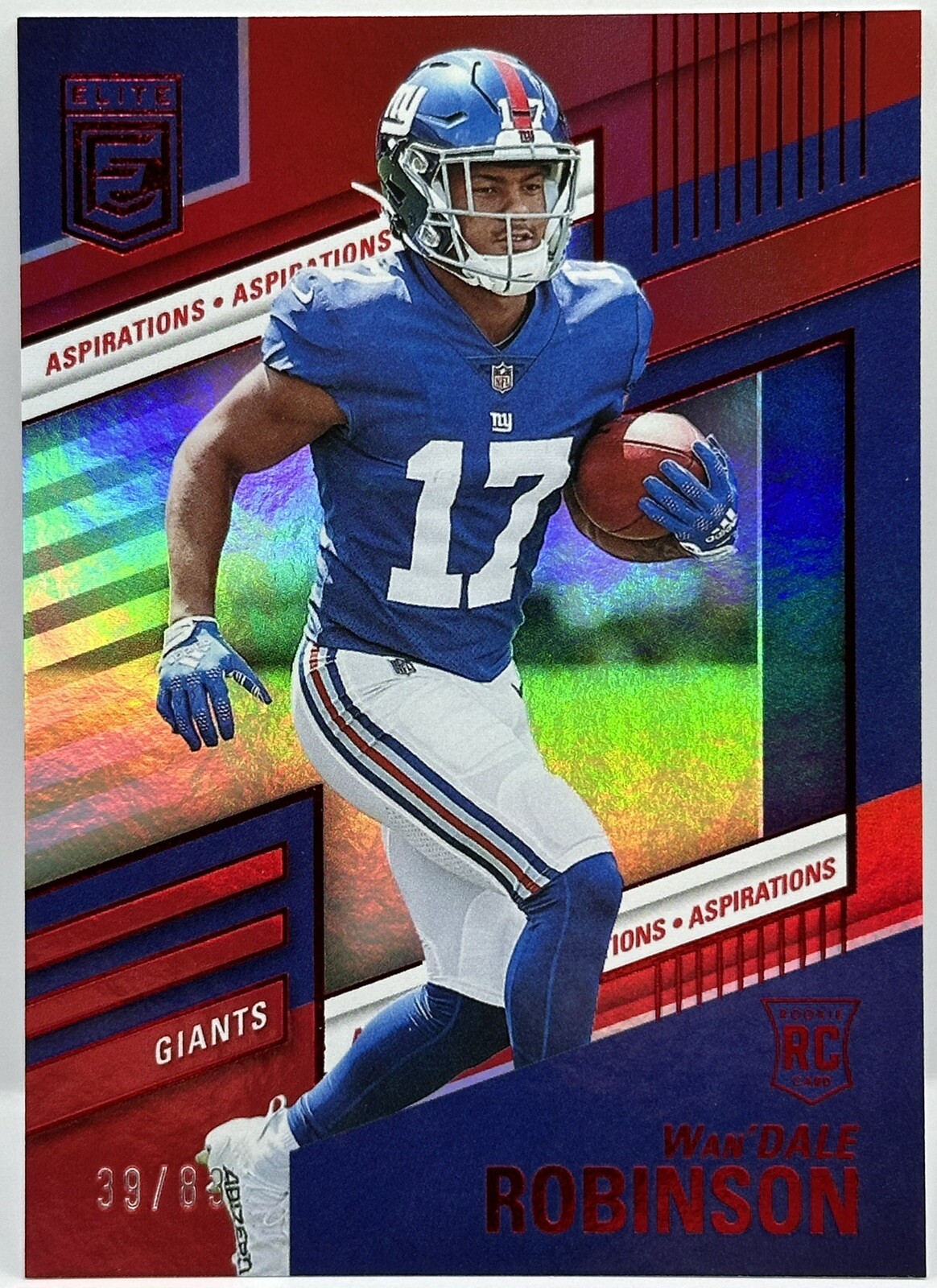 2022 Panini Donruss Elite Rookies Aspirations /83 Wan'Dale Robinson #153 RC NYG