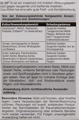 Compo Bi 58 N Insektenvernichter 30 ml Bitterfeld 58 Blattlausfrei Thripse  | eBay.de
