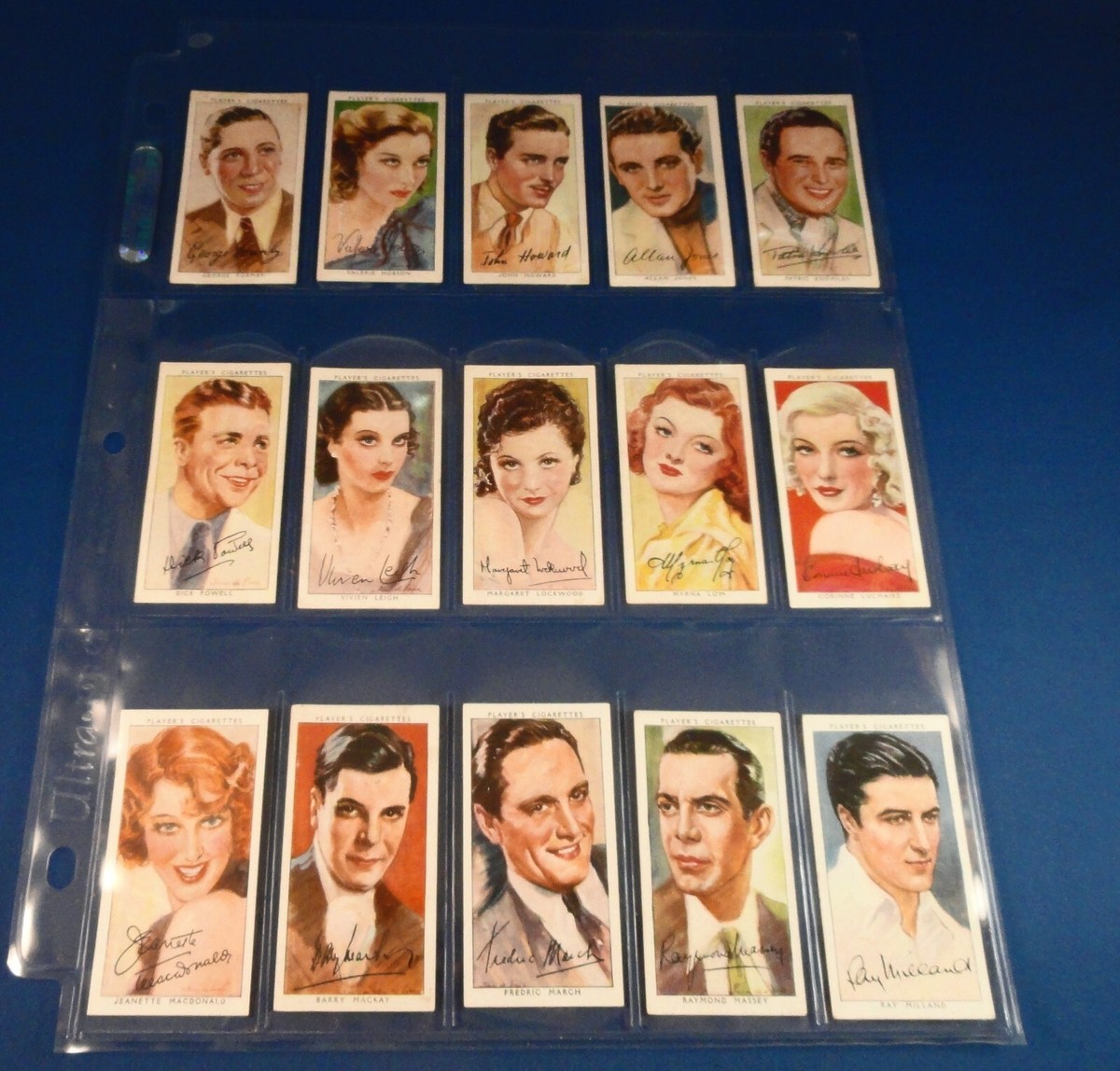 Early 1900s SET of 50 Trading Cards: MOVIE STARS: Golden Age of