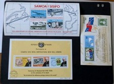 Samoa And Nauru 3 Miniature Sheets Mint