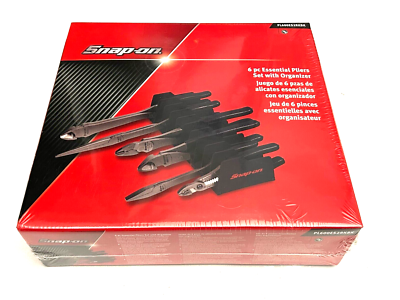 Snap On Tools NEW PL600ES2RKBK 6 Piece Black Essential Pliers Set
