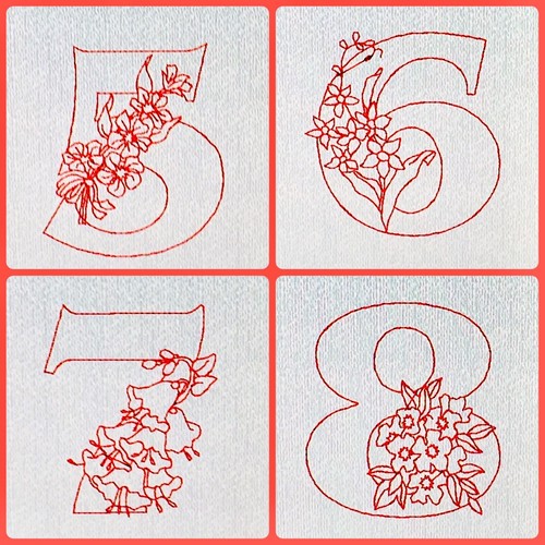 Redwork Alphabet Numbers Embroidery Designs Disk -Husqvarna Viking Designer 1 - Picture 10 of 11