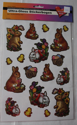 Ultra-Gloss-Sticker ''Hase und Küken'', Kartengestaltung, Jittenmeier
