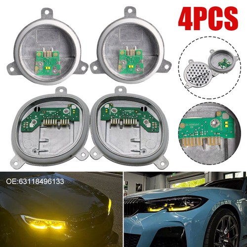 4Pcs Yellow DRL Angel Eyes LED Modules For BMW 3 Series G20 G21 320i 330i M340I - Picture 2 of 13