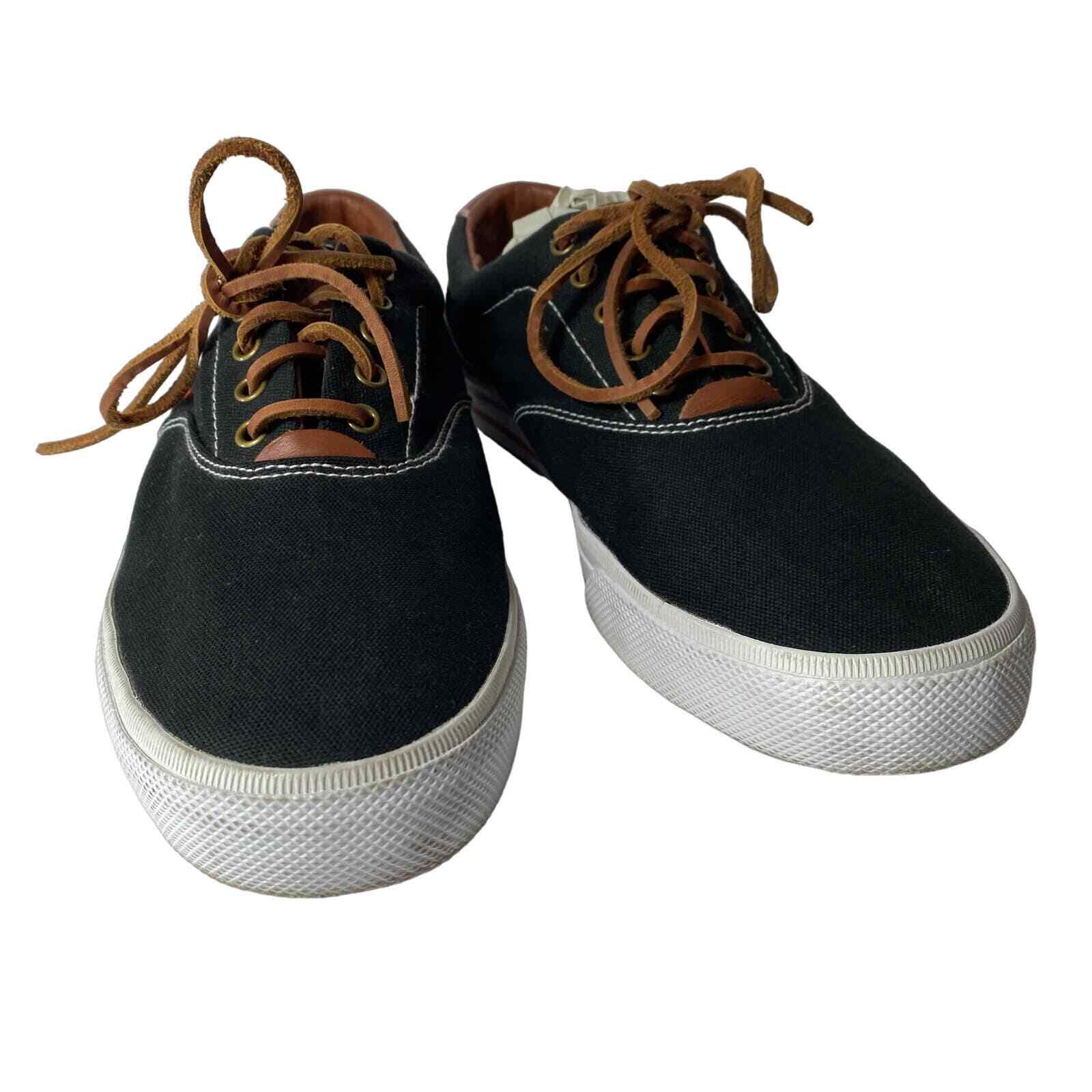 Scarpe da ginnastica pony Polo Ralph Lauren in tela nera taglia 13D 13 D