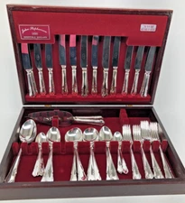Dubarry by Sheffield England Silverplate 56 piece Set with Original Box