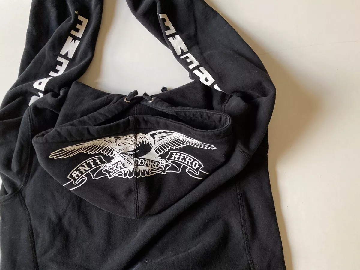 Supreme X Antihero Eagle Hooded Sweatshirt SS16 White Black