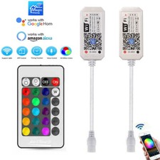 WiFi RF Smart APP LED Controller 5-24V RGBW RGB 24Key Remote For 5050 LED Strips
