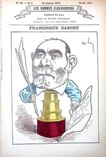 Review The Men of Today 1878 Caricature Andre Gill Francisque Sarcey