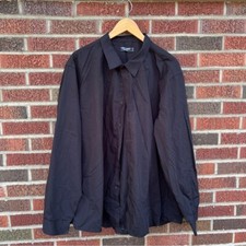 Paul Jones Black Collared Button Down Dress Shirt