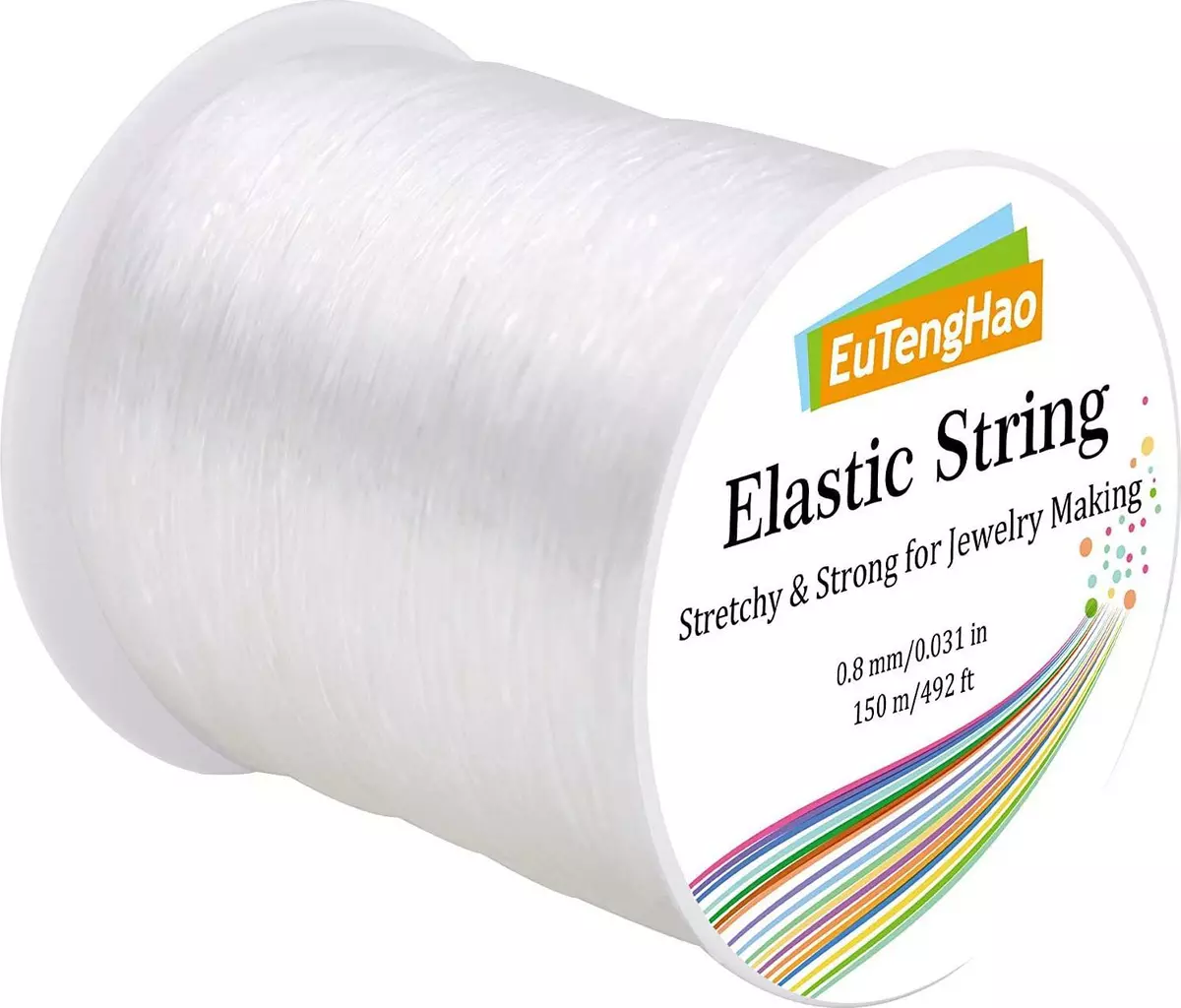 EuTengHao 1mm Crystal String Elastic String for Bracelets,150m