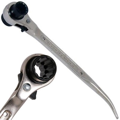 Neilsen Podger Schraubenschlüssel Mit Ratsche – 19 Mm & 21 Mm Kopf Für Gerüstbau Und Handwerk