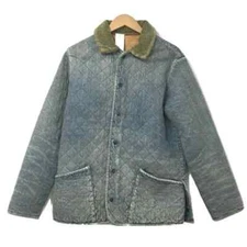 Kapital Quilted Distressed Denim Smock Jacket Mens Size Medium