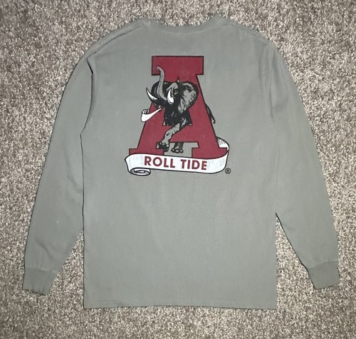 Retro Brand Men’s L/S T-Shirt NCAA Alabama Crimson Tide ROLL TIDE Grey Size M - Picture 3 of 24