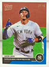 Aaron Judge 2020 Topps Now MLB Baseball Clutch HR #37 - BLUE Parallel #'d 17/49