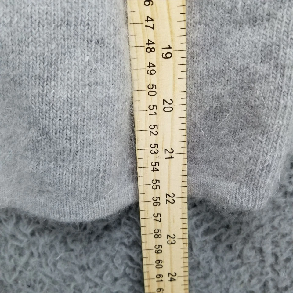 Cárdigan Studio Y Suéter Mujer Grande Gris Manga Larga Con Botones Cuello en V Foto 4 de 4