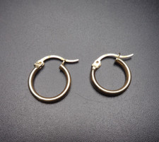 14K Yellow Gold Petite Hoop Earrings 13mm