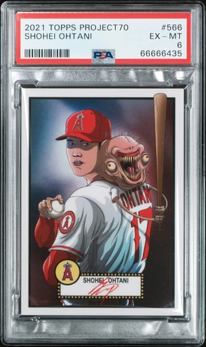 2021 TOPPS PROJECT 70 #566 SHOHEI OHTANI PSA 6 LOS ANGELES ANGELS OF ANAHIEM