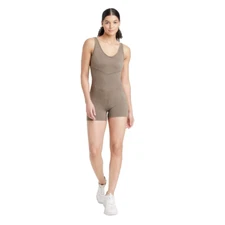JoyLab Women's Seamless Short Bodysuit - Brown Size XXL