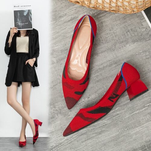 Large Size Women's Pointed High Heels Casual Breathable Woven Pointed Shoes - Picture 3 of 33