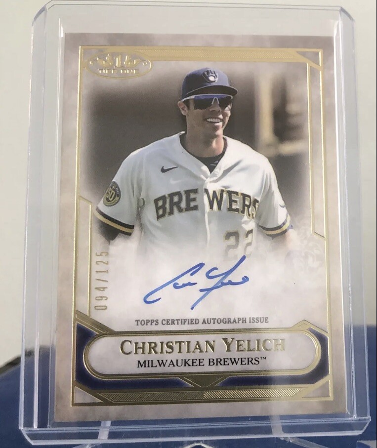 2021 Topps Tier One Talent Christian Yelich Autograph #/125 