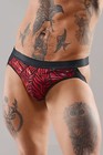 Mens Harness Jockstrap Red Zebra Briefs