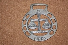 Vintage Collectable - Silver Metal Signs of the Zodiac Horse Brass Libra Scales