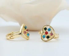 18k Layered Real Gold Filled Round Huggies hoop Earrings Multi colors