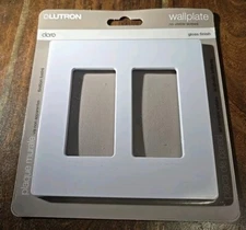 L19*Lutron CW-2-WH Claro 2-Gang Wall Plate-White