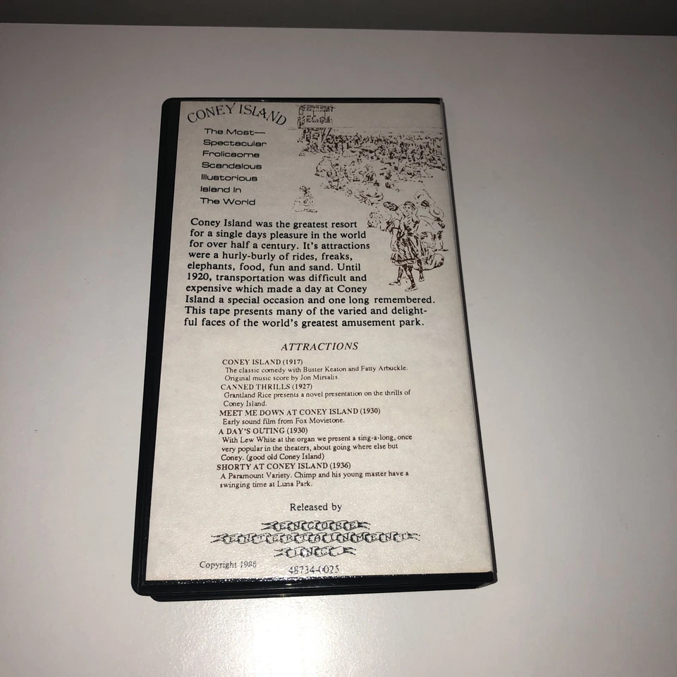 Coney Island VHS Encore Entertainment 1988 Comedy Buster Keaton Film Shorts - Image 2 of 2
