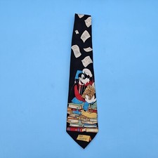 Disney Atlas Design Silk Neck Tie Professor Goofy EUC