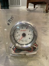 Sunpro Super Tach Ii Cp7903 Tachometer 3 38 Whitechrome Nos 2008
