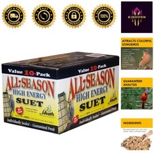 Attractive Bird's Blend All Season Suet Cakes - 10 Count for Bird Enthusiasts