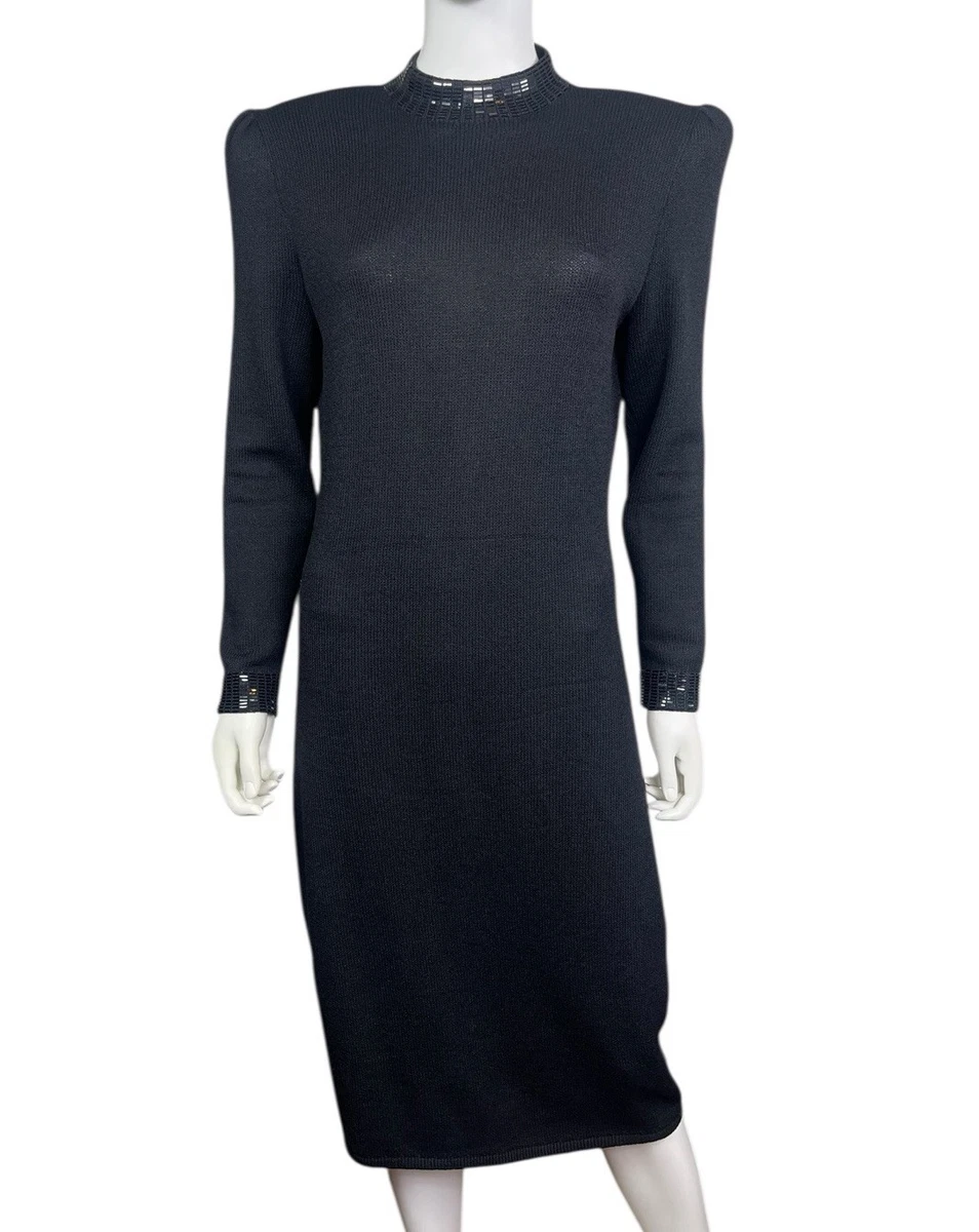 st john knit dresses on ebay NWT St. John Collection purple Dress Topper Sequins Knit Women's size 6