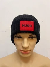 HUGO BOSS Men's Adult Casual Outdoor Thermal Knit Hat Black