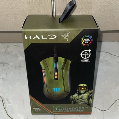 Razer DeathAdder V2 Wired Optical Gaming Mouse -HALO Infinite Edition Sealed New