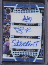 2022 Leaf Metal Adael Amador Jordan Beck Sterlin Thompson Triple Auto /8